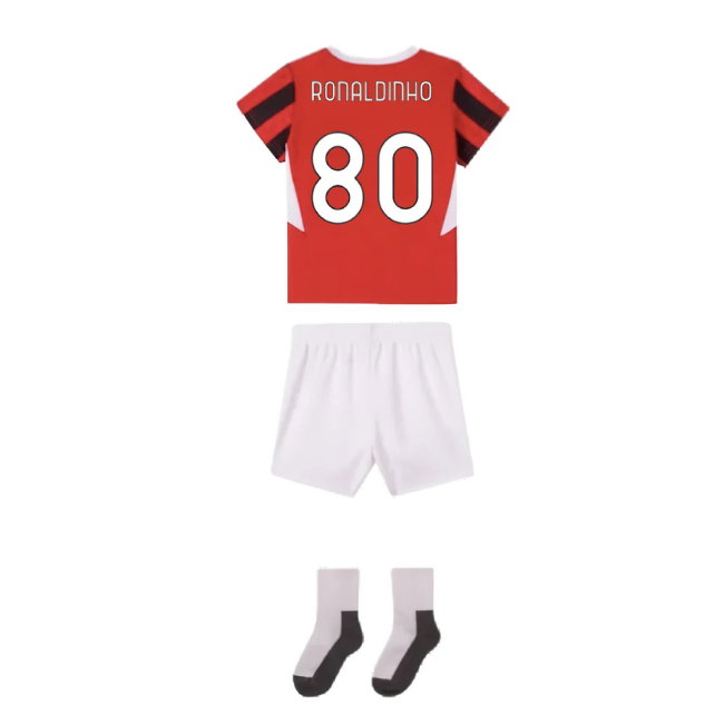 2024-2025 AC Milan Home Baby Kit (Ronaldinho 80)