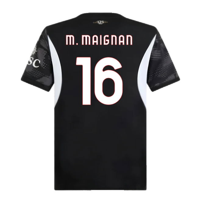 2024-2025 AC Milan Home Goalkeeper Shirt (Black) (M. MAIGNAN 16)