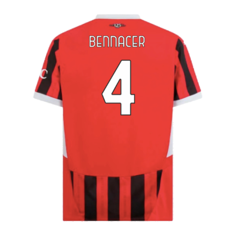 2024-2025 AC Milan Home Shirt (Bennacer 4)