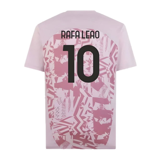 2024-2025 AC Milan Pre-Match Shirt (Grape) (Rafa Leao 10)