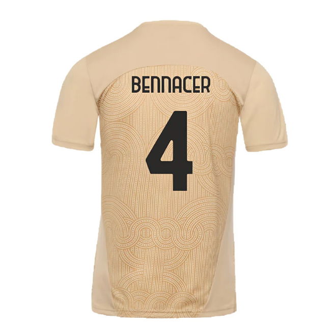 2024-2025 AC Milan Pre-Match Shirt (Putty) (Bennacer 4)
