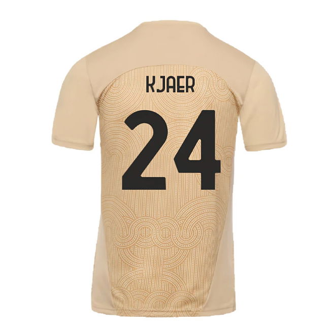 2024-2025 AC Milan Pre-Match Shirt (Putty) (Kjaer 24)