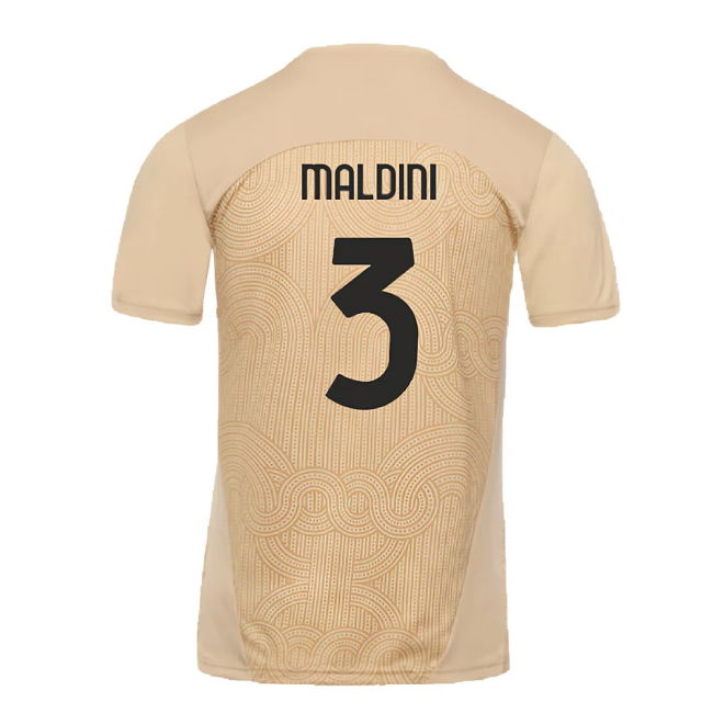 2024-2025 AC Milan Pre-Match Shirt (Putty) (Maldini 3)