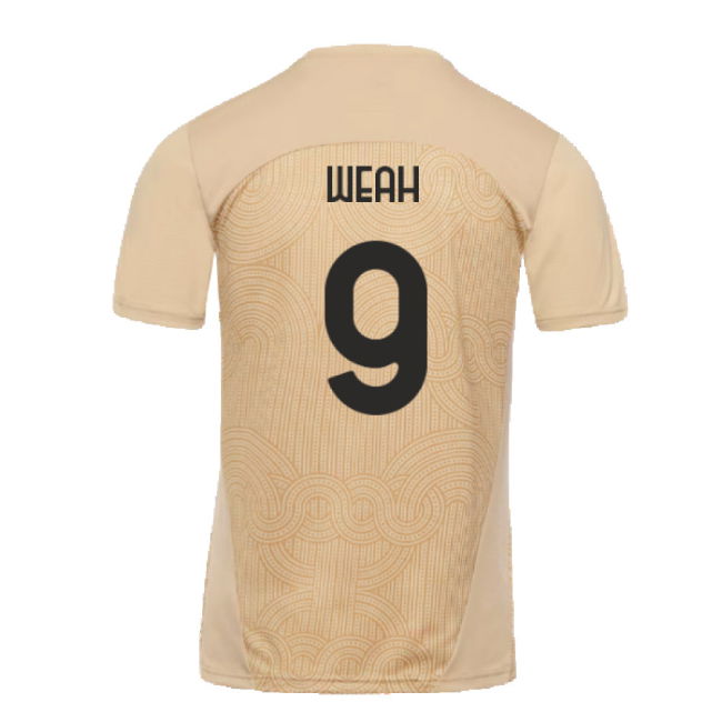 2024-2025 AC Milan Pre-Match Shirt (Putty) (Weah 9)