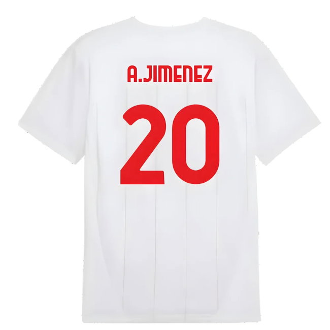 2024-2025 AC Milan Prematch SS Jersey (White) (A.Jimenez 20)