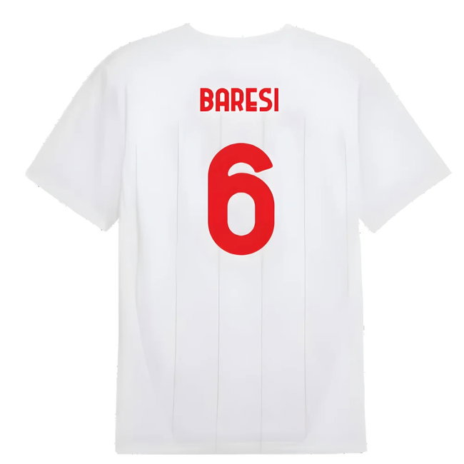 2024-2025 AC Milan Prematch SS Jersey (White) (Baresi 6)