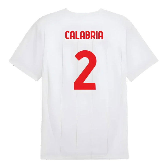 2024-2025 AC Milan Prematch SS Jersey (White) (Calabria 2)
