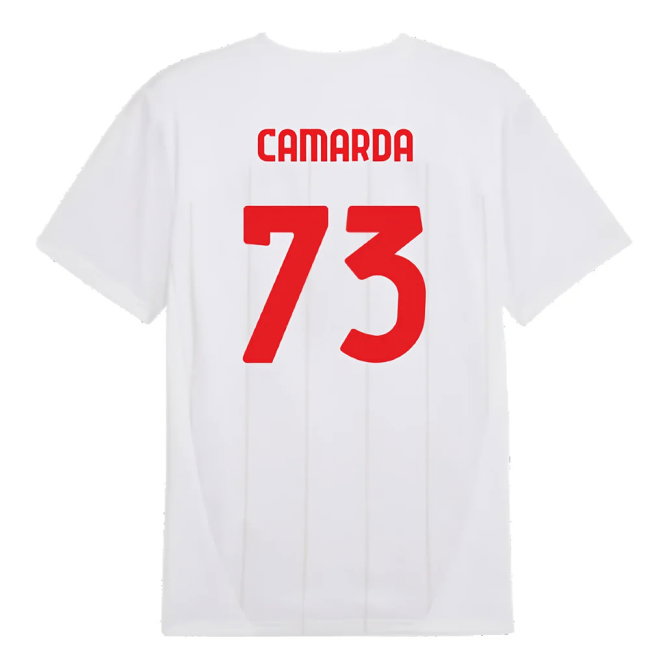 2024-2025 AC Milan Prematch SS Jersey (White) (Camarda 73)