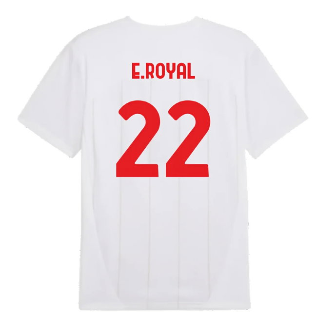 2024-2025 AC Milan Prematch SS Jersey (White) (E.Royal 22)