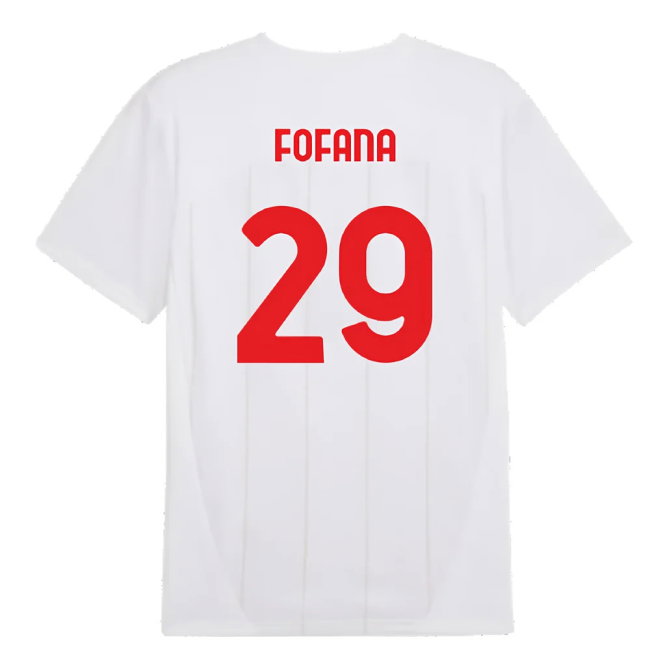 2024-2025 AC Milan Prematch SS Jersey (White) (Fofana 29)