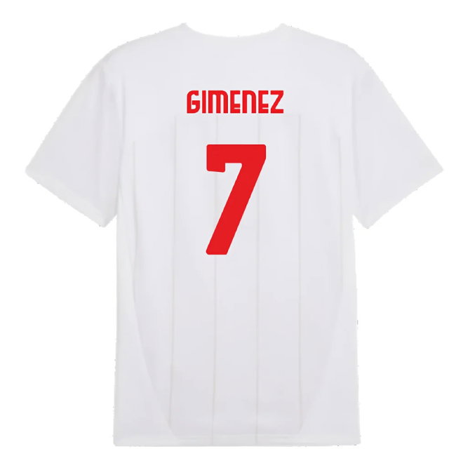 2024-2025 AC Milan Prematch SS Jersey (White) (Gimenez 7)