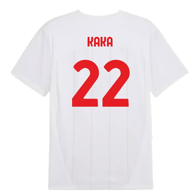 2024-2025 AC Milan Prematch SS Jersey (White) (Kaka 22)