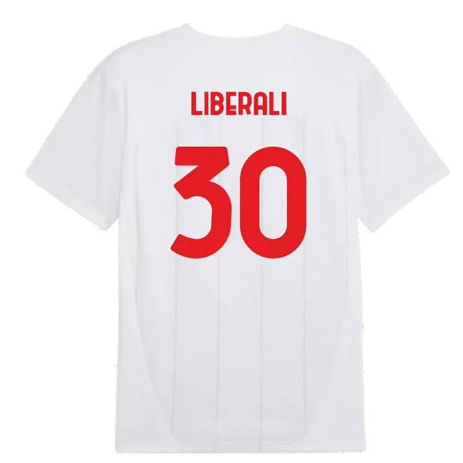 2024-2025 AC Milan Prematch SS Jersey (White) (Liberali 30)