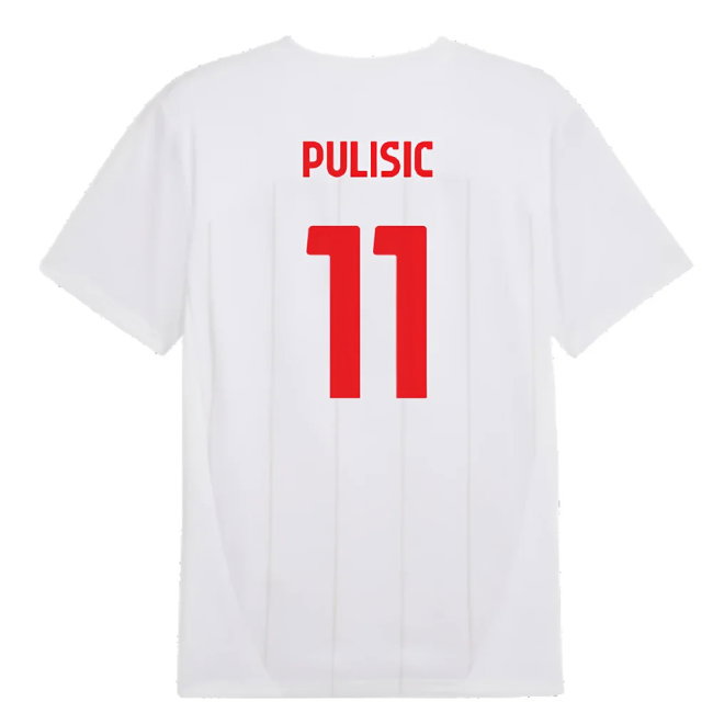 2024-2025 AC Milan Prematch SS Jersey (White) (Pulisic 11)