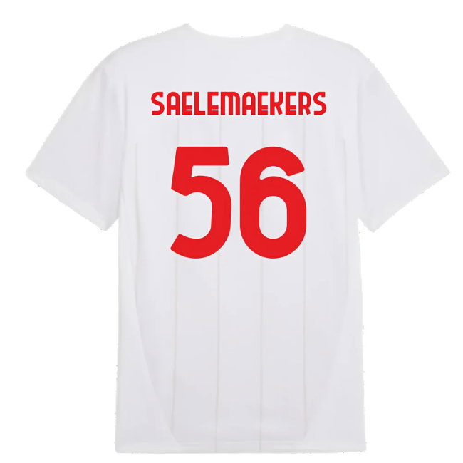 2024-2025 AC Milan Prematch SS Jersey (White) (Saelemaekers 56)