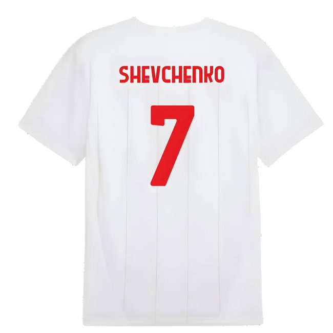 2024-2025 AC Milan Prematch SS Jersey (White) (Shevchenko 7)