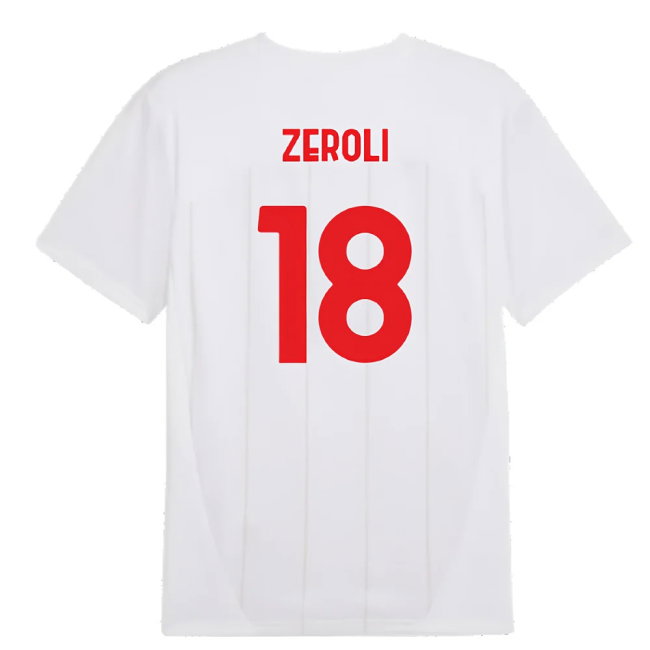 2024-2025 AC Milan Prematch SS Jersey (White) (Zeroli 18)