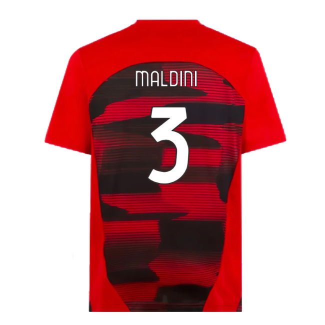 2024-2025 AC Milan Prematch SS Shirt (Red) (Maldini 3)