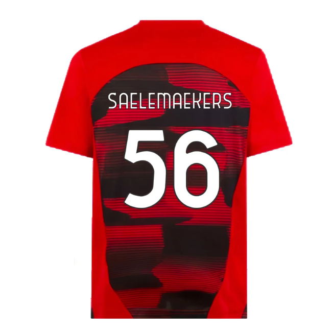 2024-2025 AC Milan Prematch SS Shirt (Red) (Saelemaekers 56)