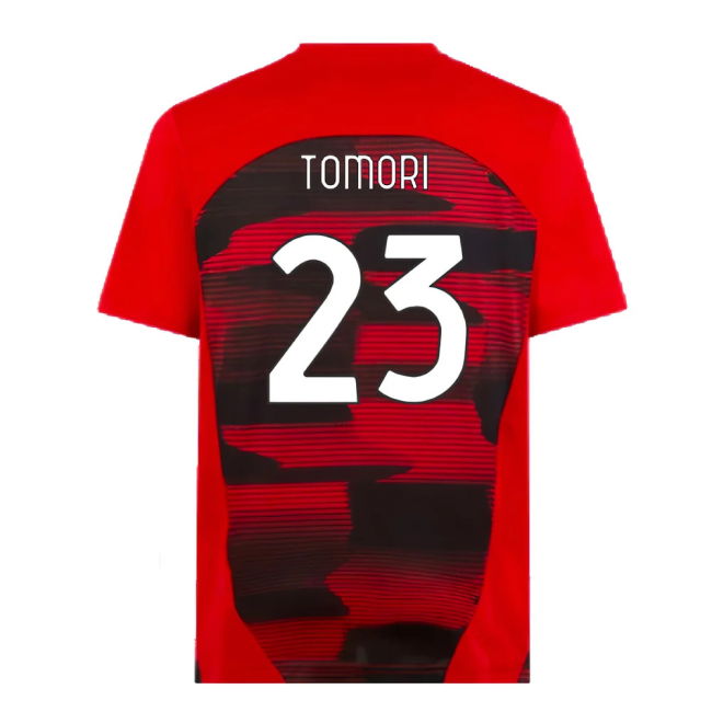 2024-2025 AC Milan Prematch SS Shirt (Red) (Tomori 23)