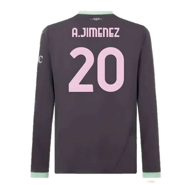 2024-2025 AC Milan Third Long Sleeve Shirt (A.Jimenez 20)