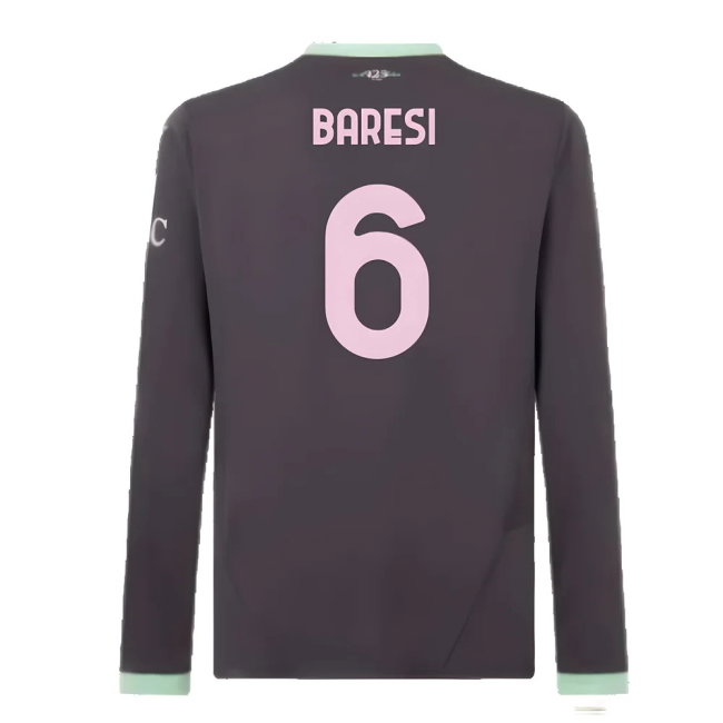 2024-2025 AC Milan Third Long Sleeve Shirt (Baresi 6)