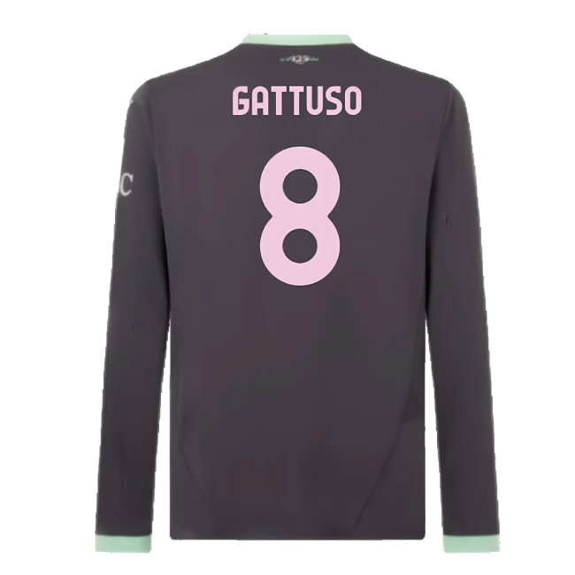 2024-2025 AC Milan Third Long Sleeve Shirt (Gattuso 8)