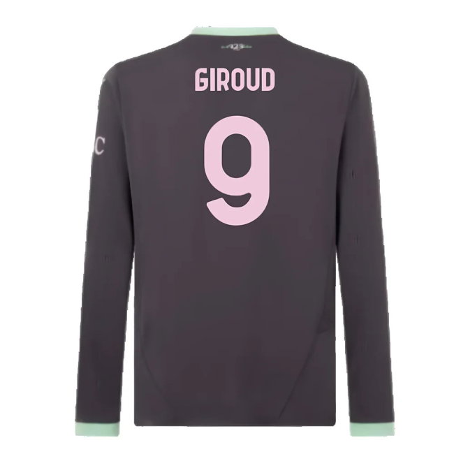 2024-2025 AC Milan Third Long Sleeve Shirt (Giroud 9)