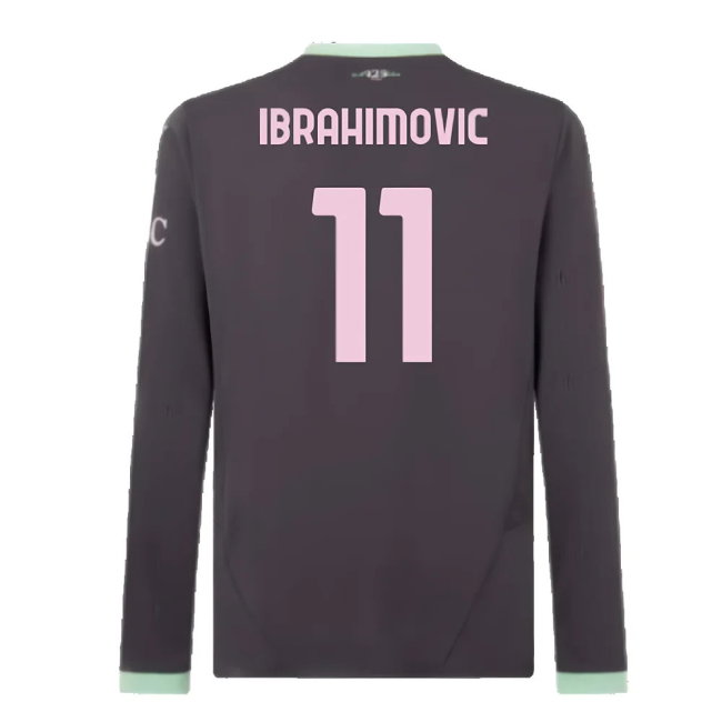 2024-2025 AC Milan Third Long Sleeve Shirt (Ibrahimovic 11)