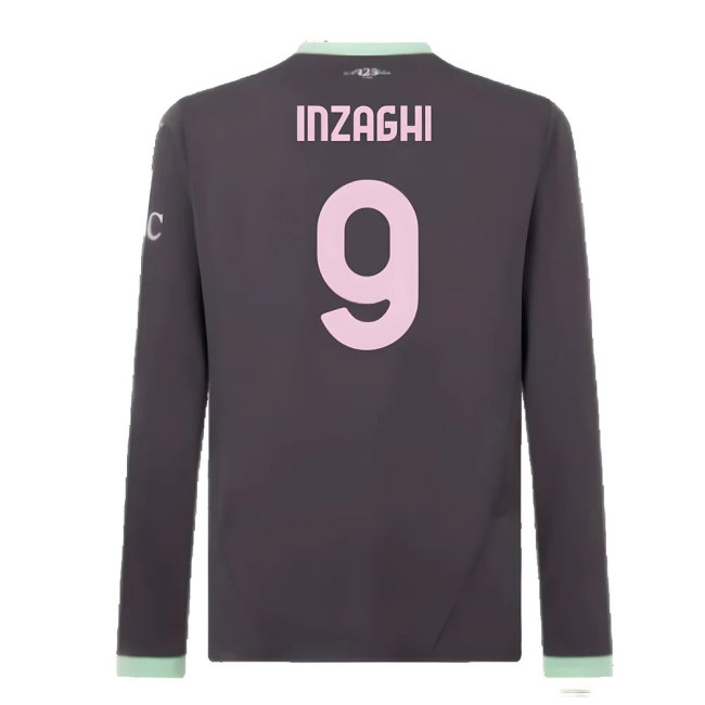 2024-2025 AC Milan Third Long Sleeve Shirt (Inzaghi 9)