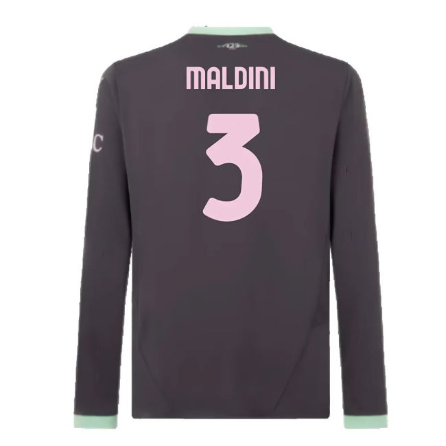 2024-2025 AC Milan Third Long Sleeve Shirt (Maldini 3)