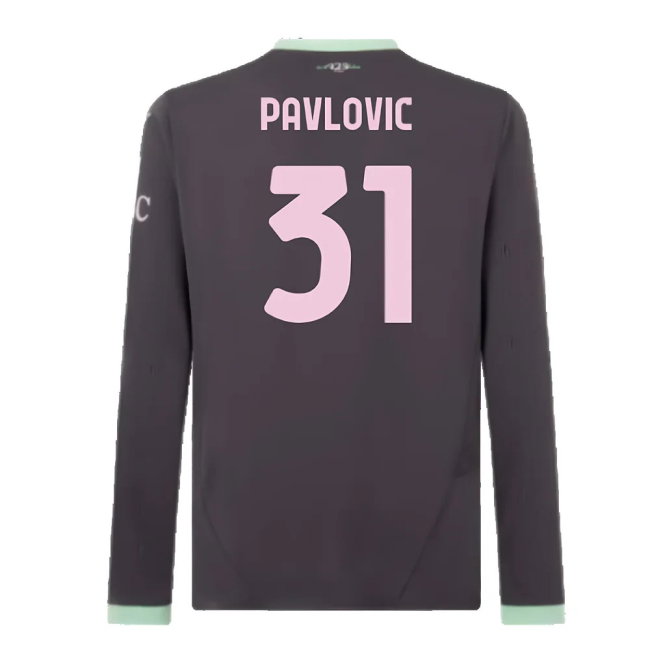 2024-2025 AC Milan Third Long Sleeve Shirt (Pavlovic 31)