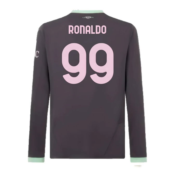 2024-2025 AC Milan Third Long Sleeve Shirt (Ronaldo 99)