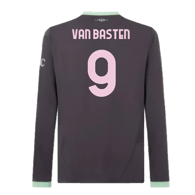 2024-2025 AC Milan Third Long Sleeve Shirt (Van Basten 9)