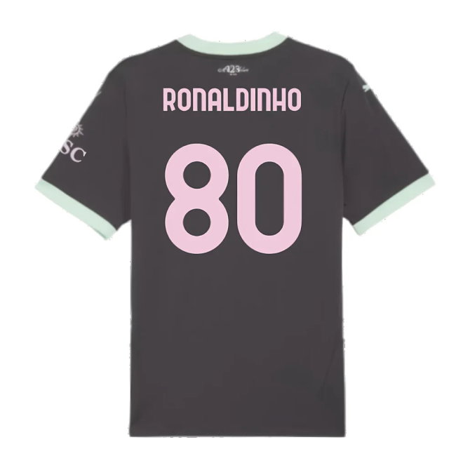 2024-2025 AC Milan Third Shirt (Ronaldinho 80)