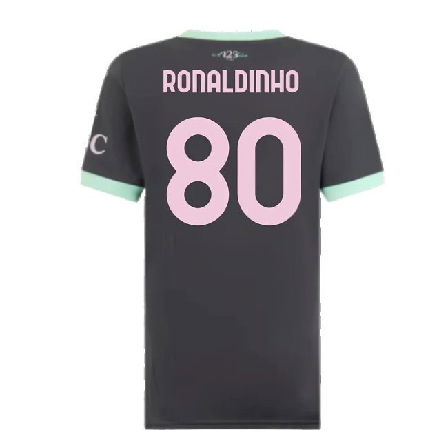 2024-2025 AC Milan Third Shirt (Womens) (Ronaldinho 80)