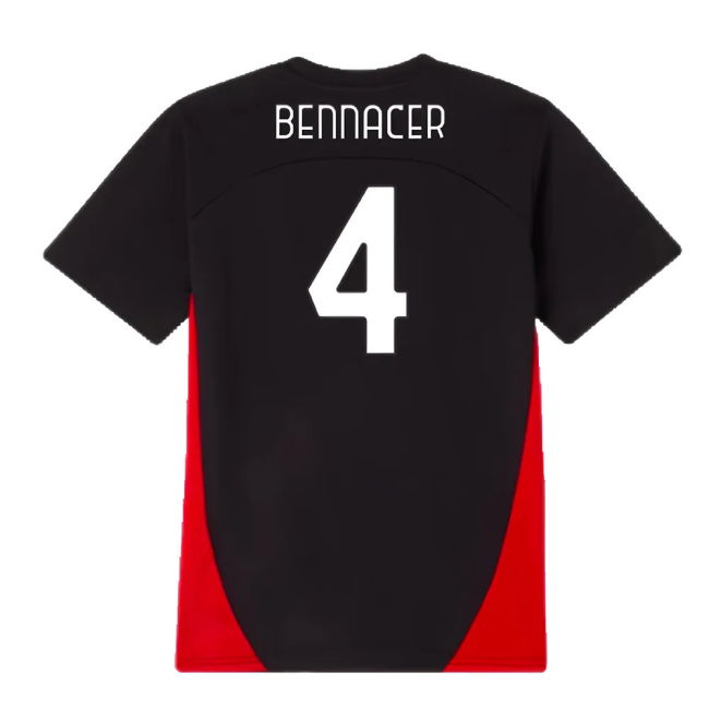2024-2025 AC Milan Training Shirt (Black) - Kids (Bennacer 4)