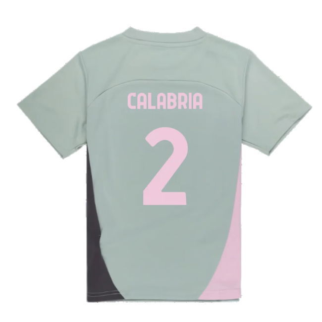 2024-2025 AC Milan Training Shirt (Green Fog) - Kids (Calabria 2)