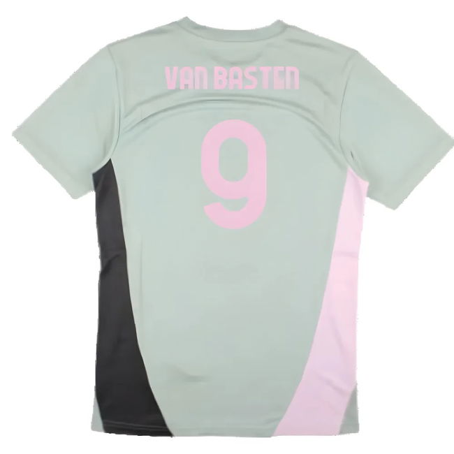 2024-2025 AC Milan Training Shirt (Green Fog) (Van Basten 9)