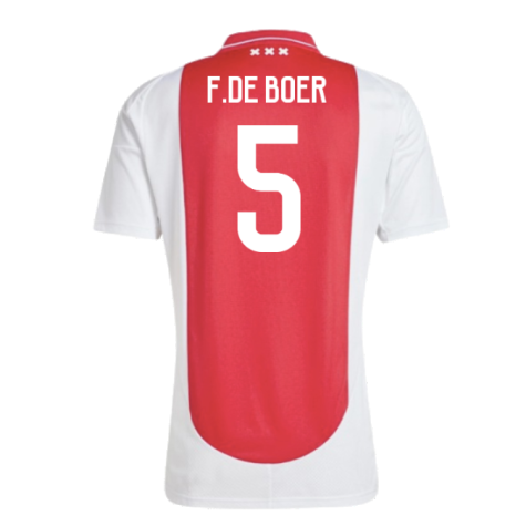2024-2025 Ajax Home Shirt (F.De Boer 5)