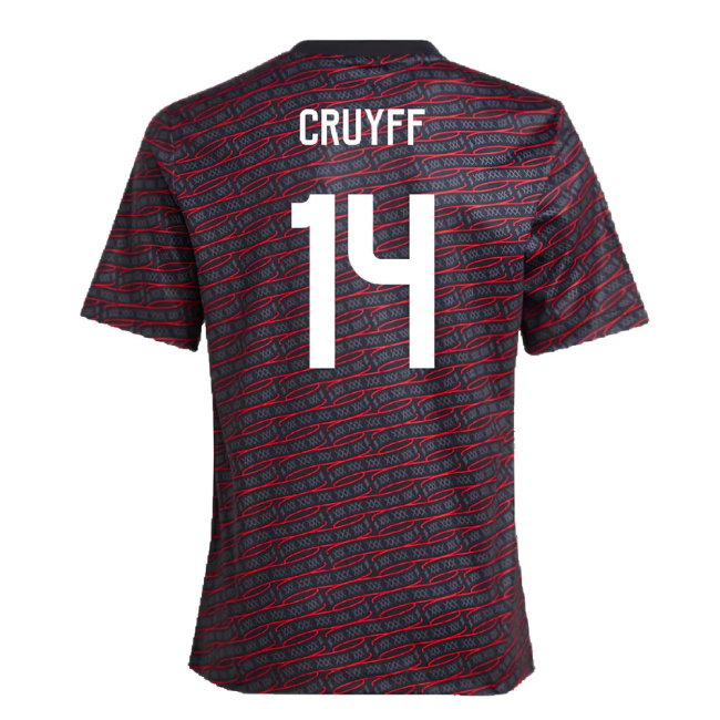 2024-2025 Ajax Pre Match Shirt (Black) - Kids (Cruyff 14)