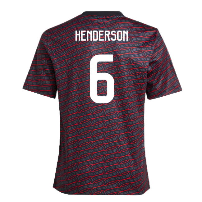 2024-2025 Ajax Pre Match Shirt (Black) - Kids (Henderson 6)