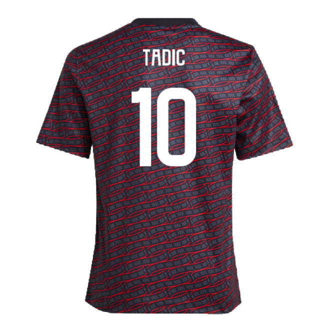 2024-2025 Ajax Pre Match Shirt (Black) - Kids (Tadic 10)