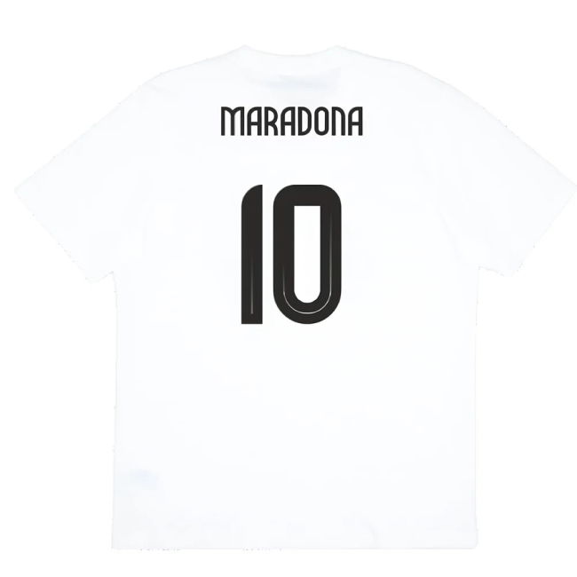 2024-2025 Argentina DNA Graphic Tee (White) (MARADONA 10)