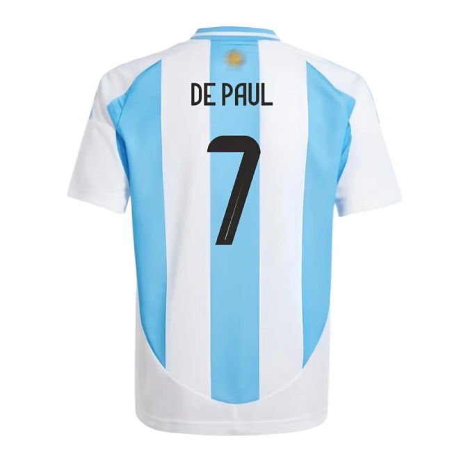 2024-2025 Argentina Home Shirt (Kids) (DE PAUL 7)