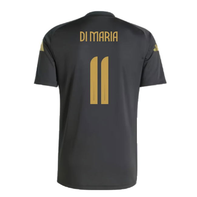 2024-2025 Argentina Pre-Match Shirt (Black) (DI MARIA 11)