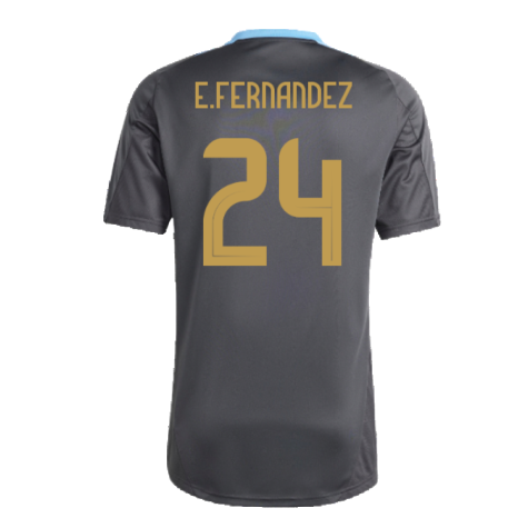 2024-2025 Argentina Training Jersey (Carbon) (E.FERNANDEZ 24)