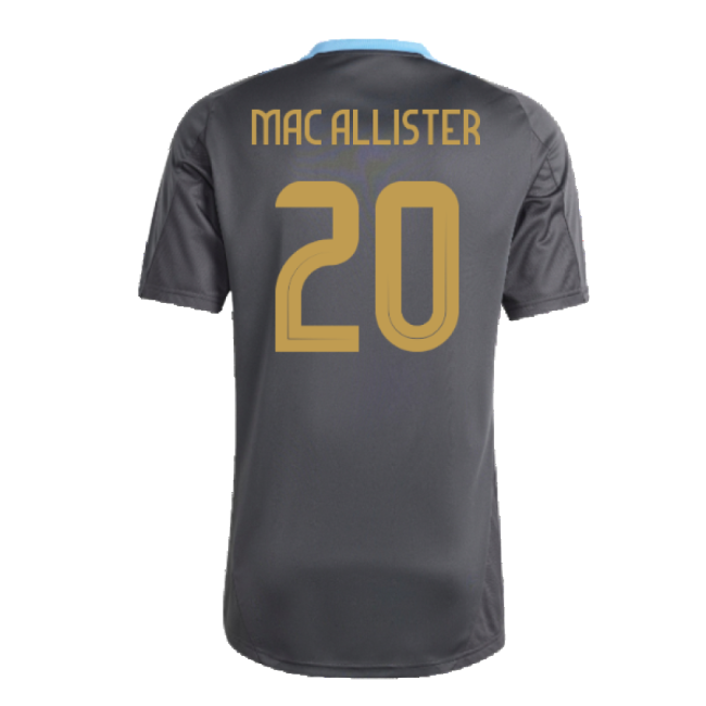 2024-2025 Argentina Training Jersey (Carbon) (MAC ALLISTER 20)