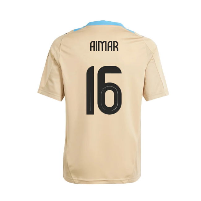 2024-2025 Argentina Training Jersey (Hazy Beige) (AIMAR 16)