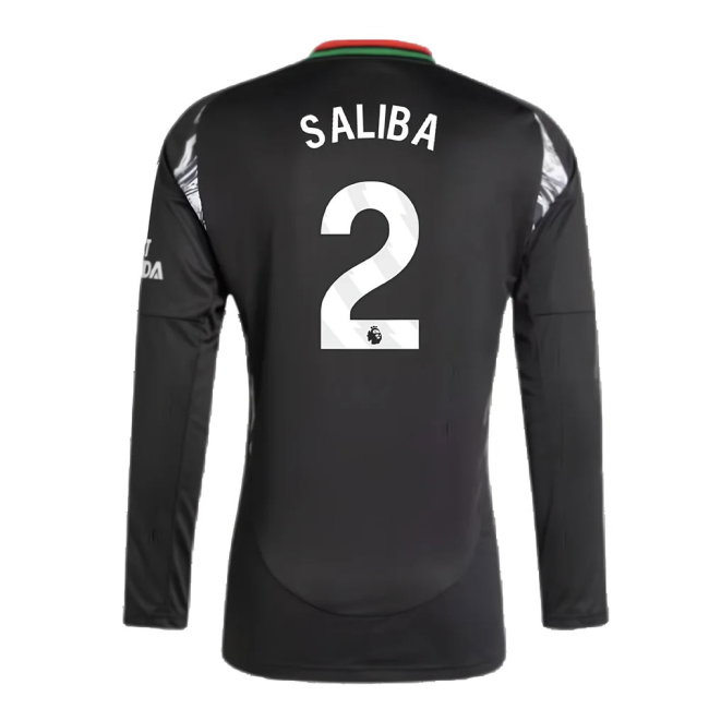 2024-2025 Arsenal Away Long Sleeve Shirt (Saliba 2)
